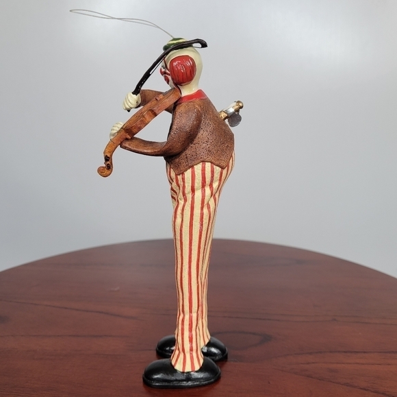 Vintage Rare MMA MCNY‎ Violinist Clown Ornament Circus Music Band Holiday Resin - Picture 4 of 14